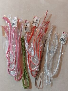 WHite ROSE brand, Pink, Green, Orange, Brown & White Decorative Wire Packs